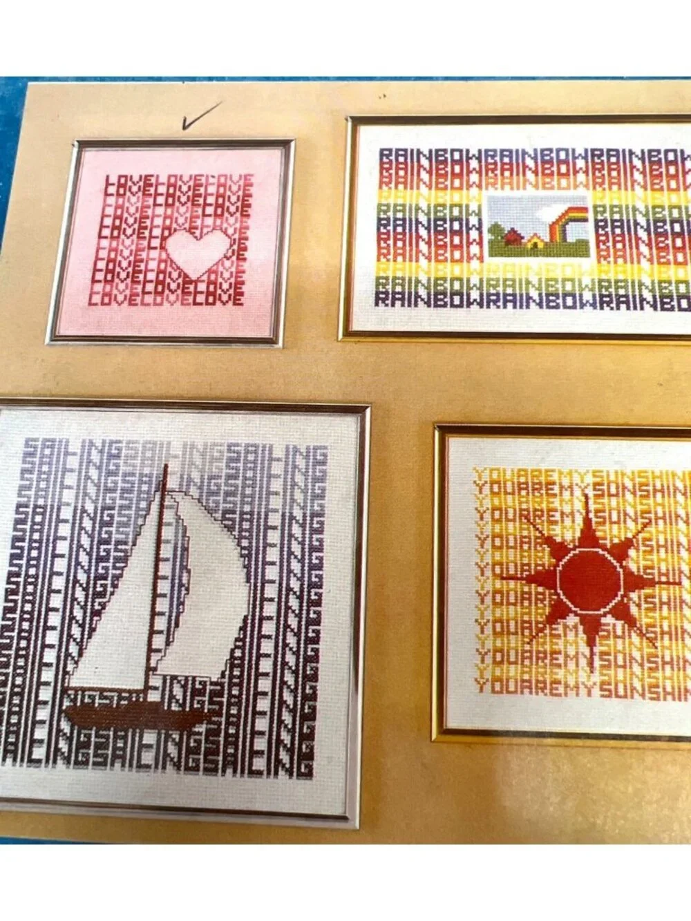 Earth Threads Mirror Image & Cross-Stitch Patterns Lot Of 4